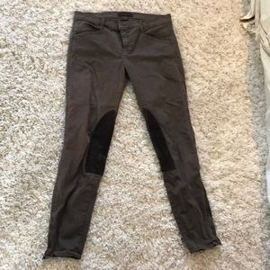 J Brand Brown and Suede Saddle Pants 31